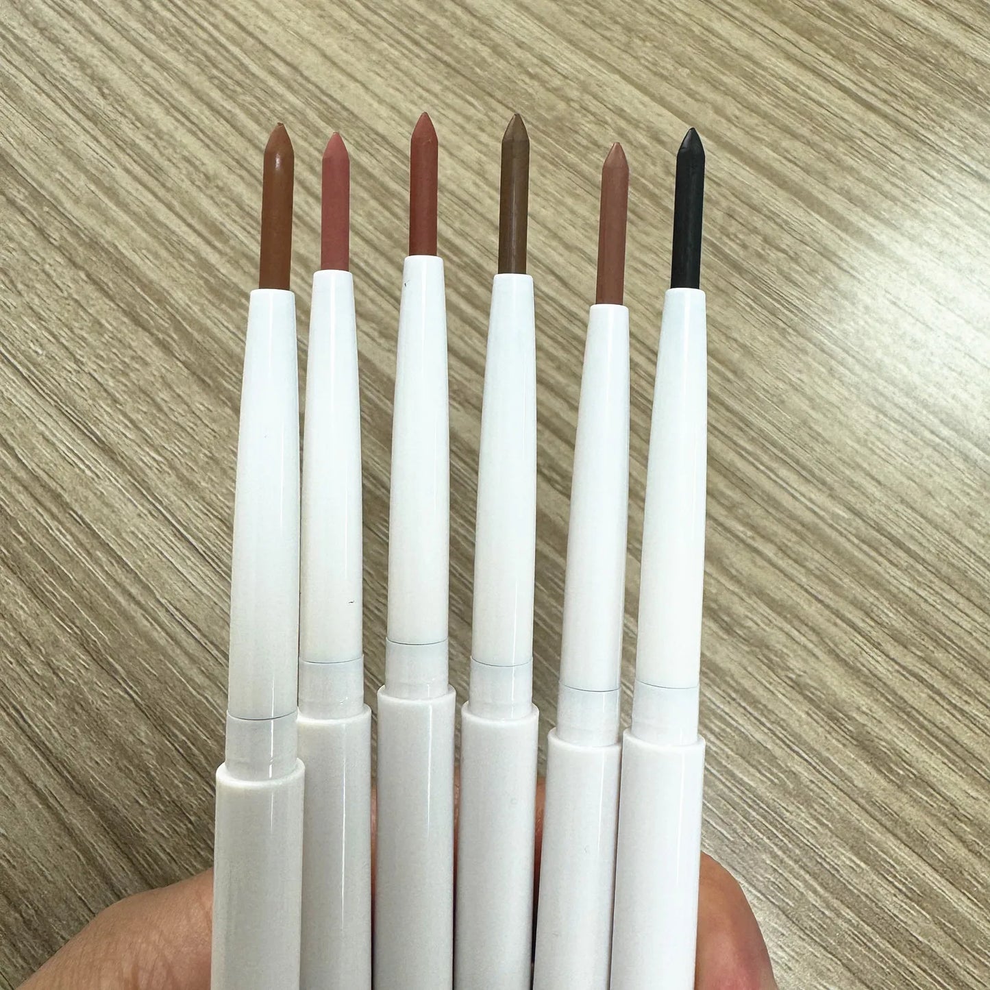Waterproof Lip Liner Long Lasting Wooden Lipliner Pencil Private Label Matte Lip Liner Make up Wood and Lipstick Set Lip Liner