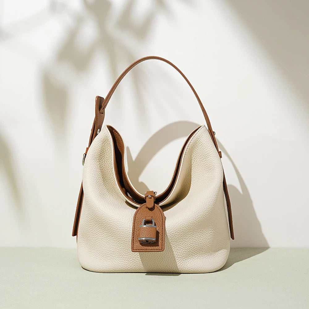 2025 NEW Design Top Grain Genuine Leather Underarm Bag Women's New Simple Single Shoulder Crossbody Women's Handbags