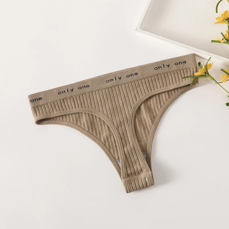 1PC Seamless G-String Panties Women's Underwear Female Underpants T-back Letter Belt Comfort Sexy Lingerie Shapewear Thongs