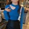 Sweater Women's Spring Fall Winter Inner Wear New Design Knitted Shirt Slim Top