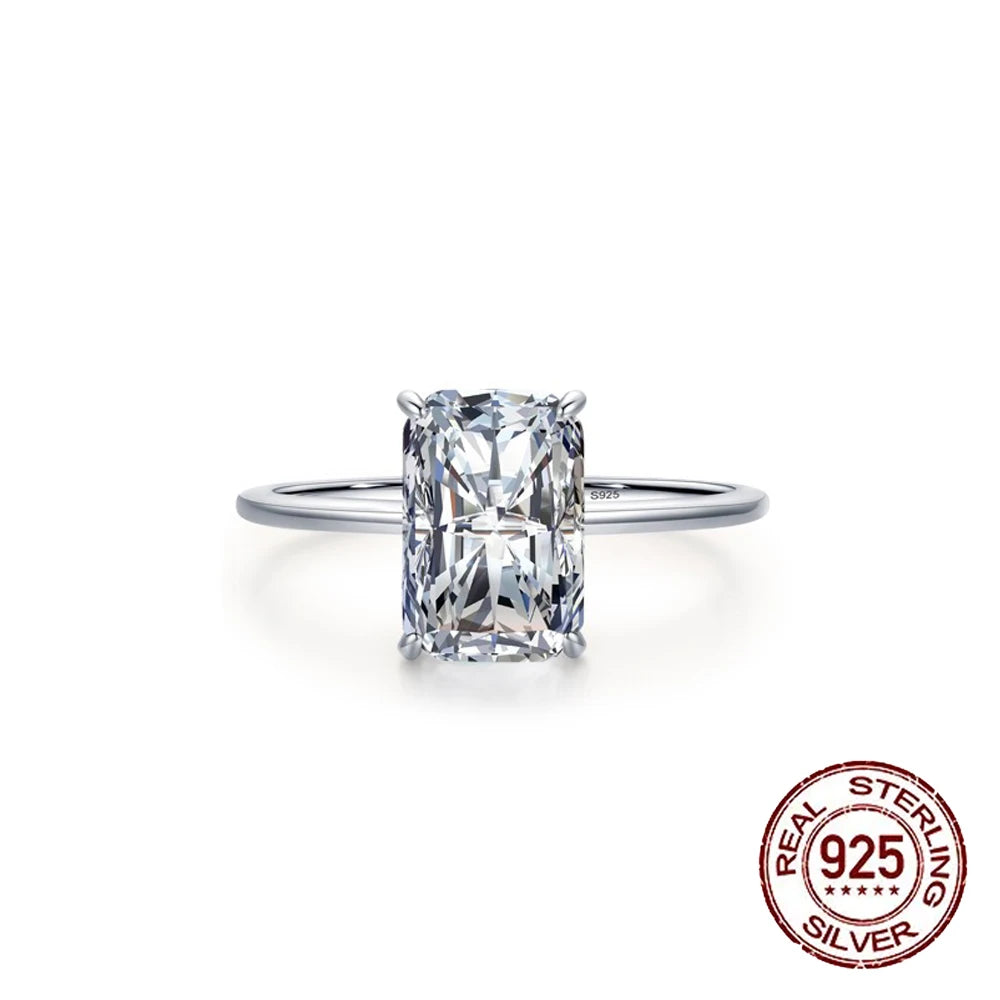 Fine Ring Jewelry Zircon CZ Anniversary Propose Promise Engagement Wedding Bridal S925 Sterling Silver Ring Collection for Women