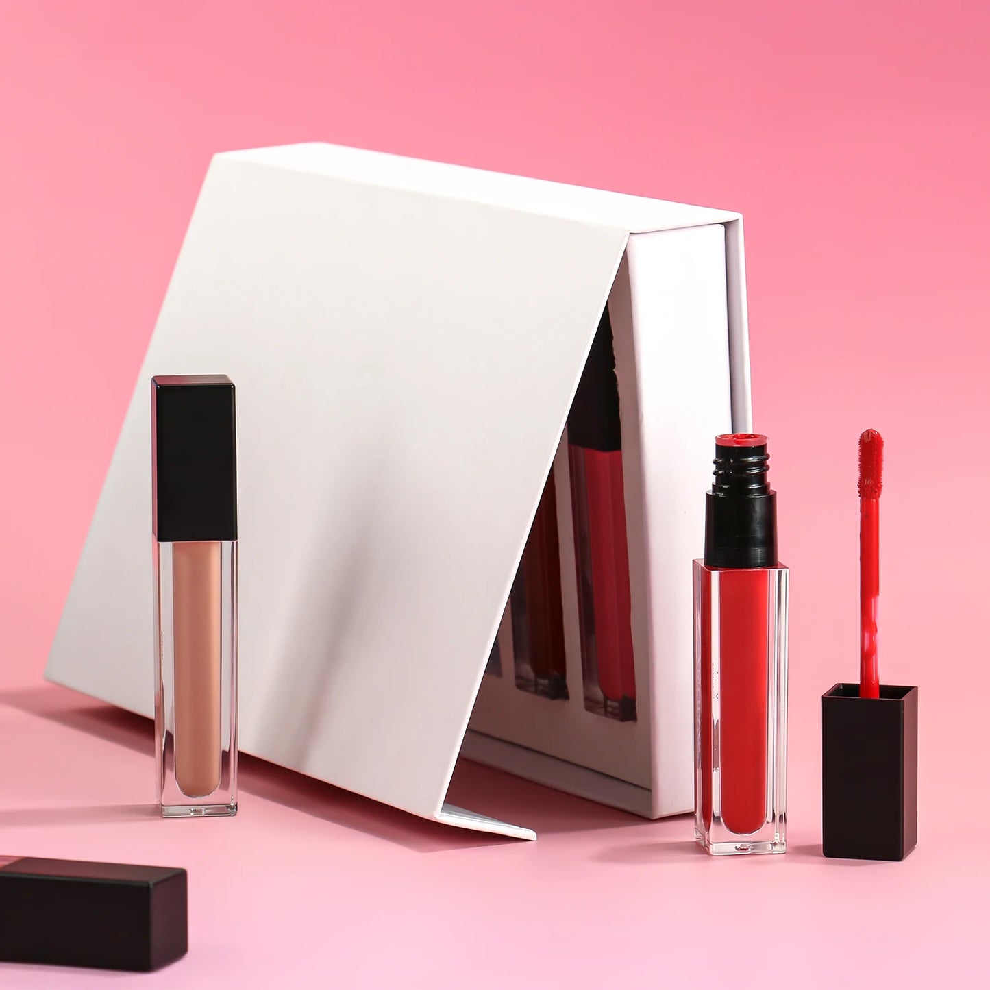 6 Pcs High Shine Lip Gloss Set Vegan Waterproof Long Lasting Matte Liquid Lipstick Lip Makeup Kit