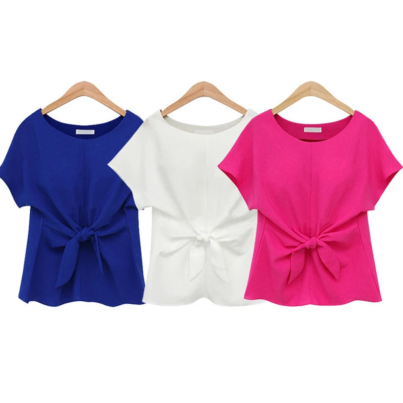 2025 Customize Available Plus Size Chiffon Blouse and Shirts for Summer Short Sleeve Women Clothing Fashionable Loose Shirts