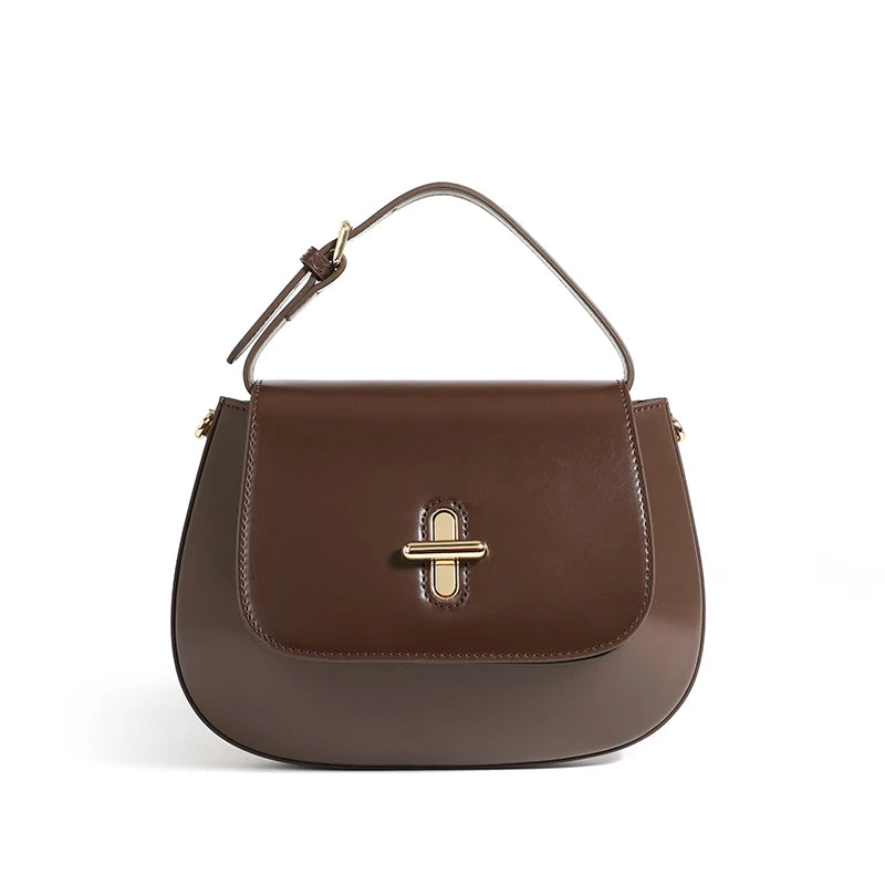 Custom Vintage Shoulder Small Flap Real Leather Ladies Handbags Low Price Fashionable Crossbody Bags for Women Saddle Bags Style