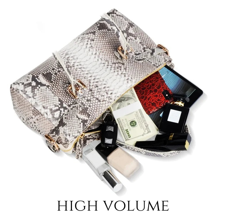 Customized Finest Quality Luxury Genuine Real Snake Skin Leather Women Female Underarm Shoulder Bag Handbag for Women