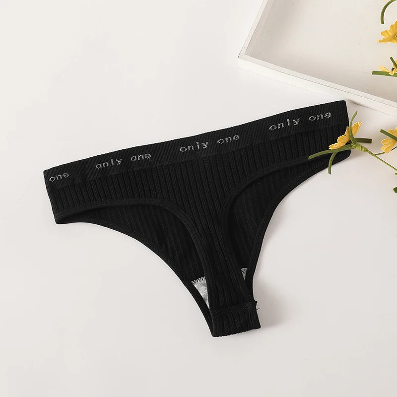 1PC Seamless G-String Panties Women's Underwear Female Underpants T-back Letter Belt Comfort Sexy Lingerie Shapewear Thongs