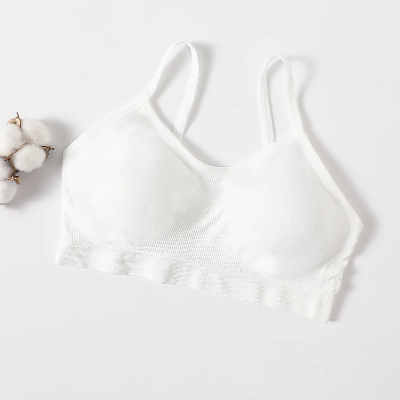 Women Push Up Tube Tops Seamless Sport Bras No-pads Soft Crop Top Female Non-wired Underwear Solid Color Intimates Sexy Lingerie