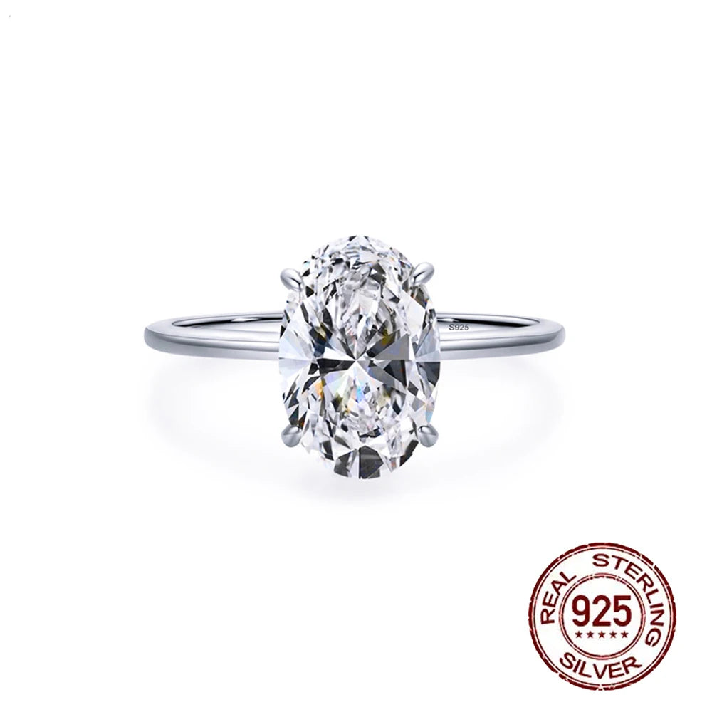Fine Ring Jewelry Zircon CZ Anniversary Propose Promise Engagement Wedding Bridal S925 Sterling Silver Ring Collection for Women