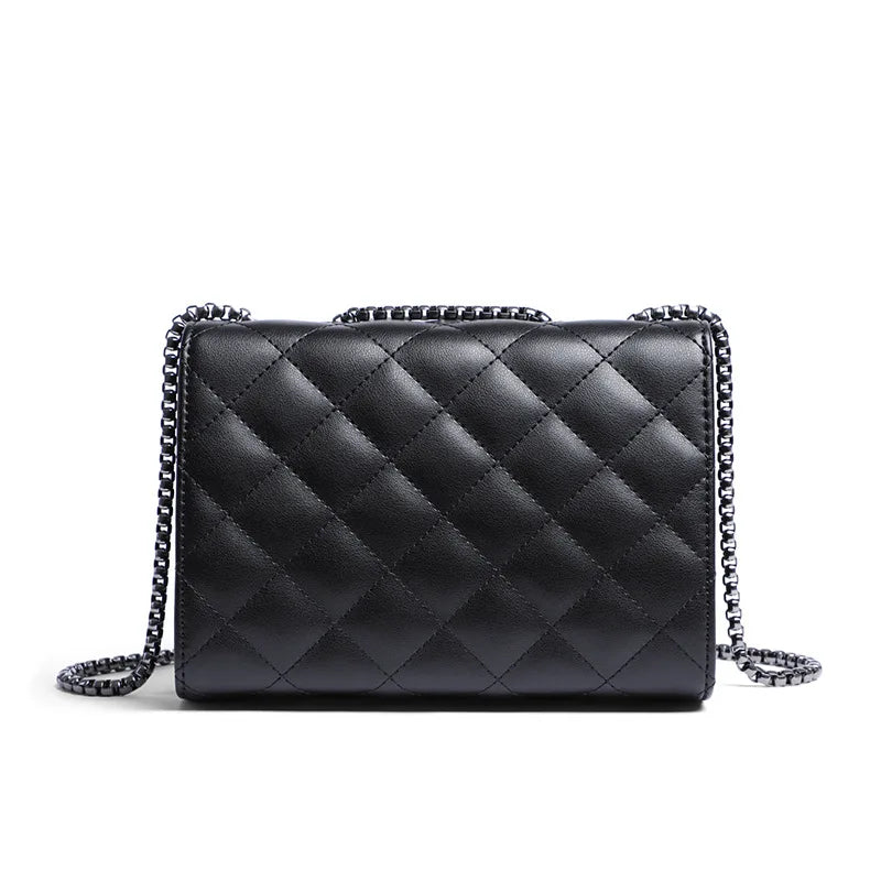 Leather Crossbody Bag for Female, All Fashion Chain Bag, Shoulder Bags, Senior Sense, New, 2025 Autumn and Winter