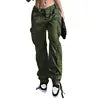 2025 Girls Fashion Loose Cotton Straight Pants Street Hip-hop Outwear Front Pocket Long Overalls Trousers Women's Clothing