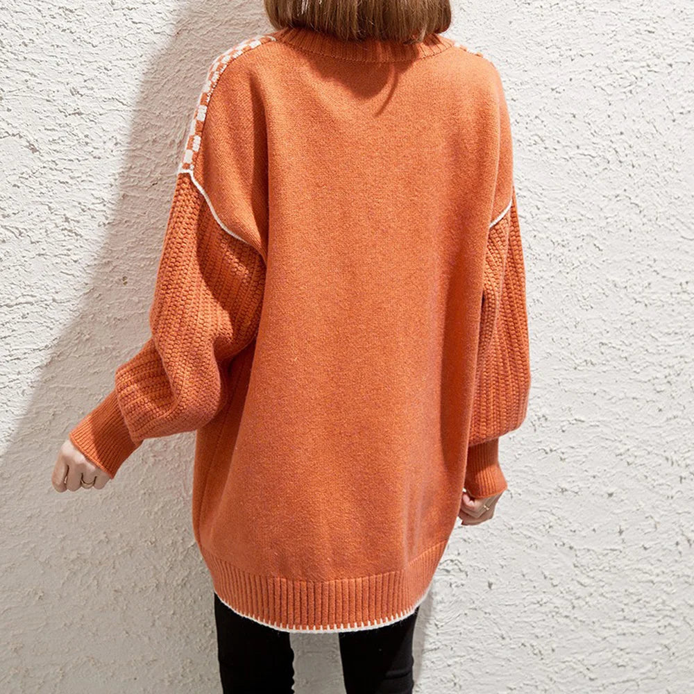 New Fashion Women Midi Long Sweater Knitwear Cardigan Coat Outside Loose Button Pocket Knitting Sweater