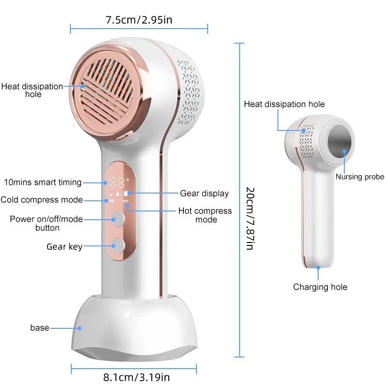 Electric Facial Massager Color Light Hot Cold Face Massager Tender Skin Lift Whitening Beauty Instrument Face