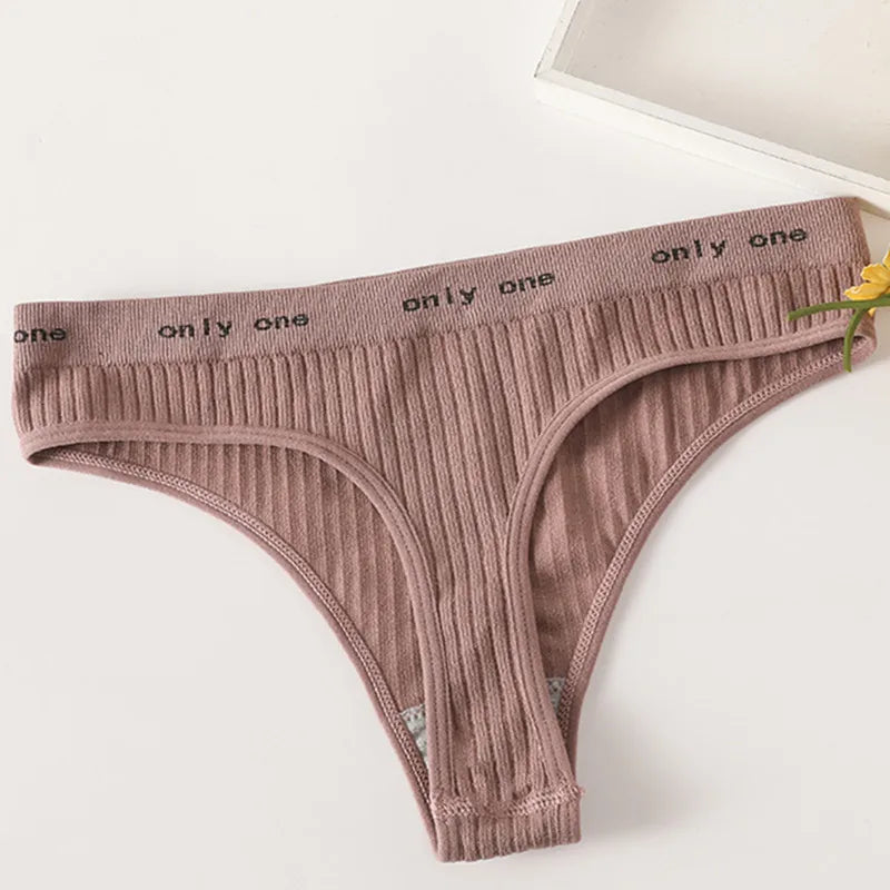 1PC Seamless G-String Panties Women's Underwear Female Underpants T-back Letter Belt Comfort Sexy Lingerie Shapewear Thongs