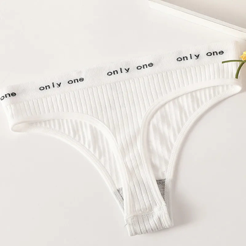1PC Seamless G-String Panties Women's Underwear Female Underpants T-back Letter Belt Comfort Sexy Lingerie Shapewear Thongs