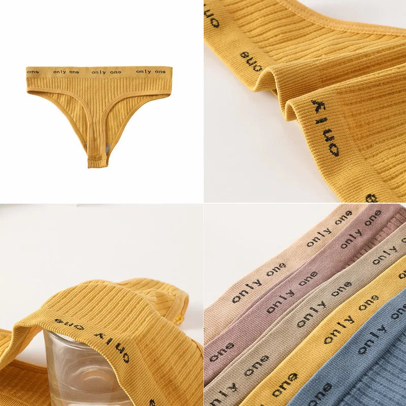 1PC Seamless G-String Panties Women's Underwear Female Underpants T-back Letter Belt Comfort Sexy Lingerie Shapewear Thongs