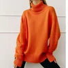 2025 Hot Selling Europe and the United Style New Solid Color Turtleneck Sweater Autumn and Winter Loose Sweater Top Women