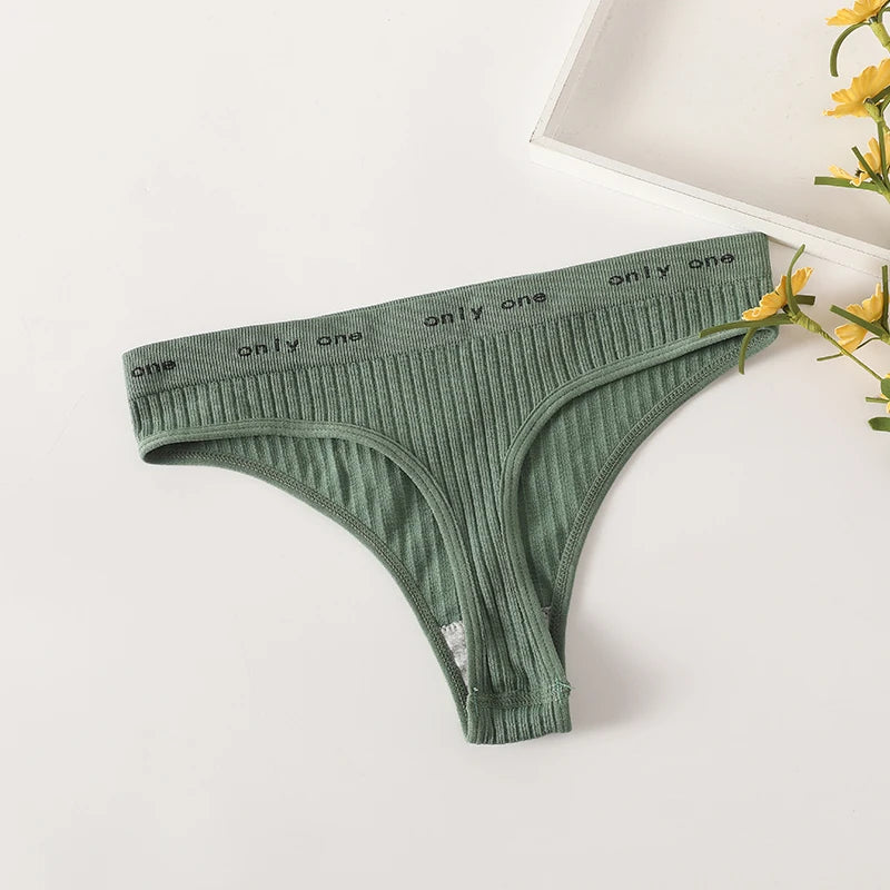 1PC Seamless G-String Panties Women's Underwear Female Underpants T-back Letter Belt Comfort Sexy Lingerie Shapewear Thongs