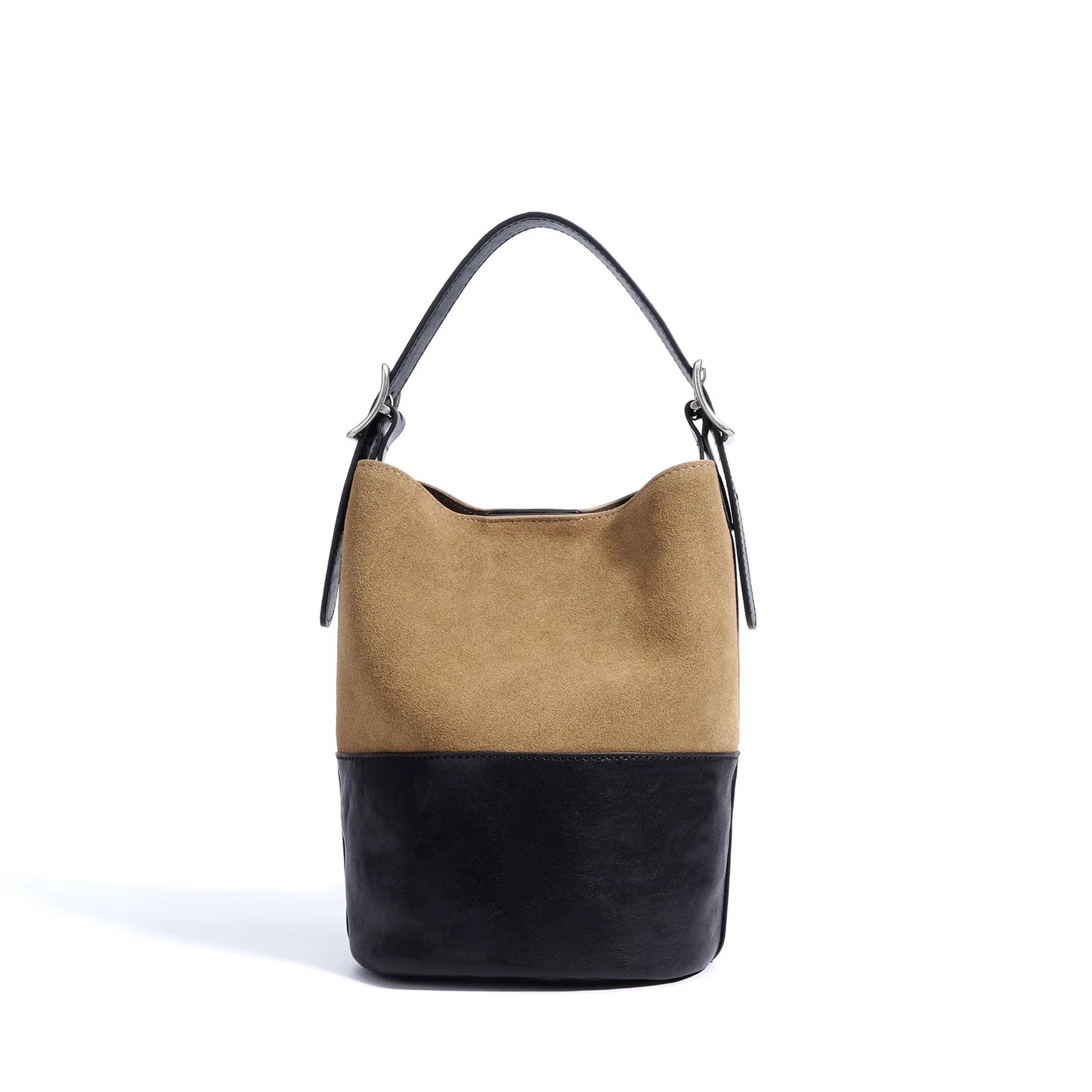 Luxury Vintage Genuine Leather Suede Women's Handbag Custom Crossbody Shoulder Strap Bucket Bag Frosted Messenger for Ladies