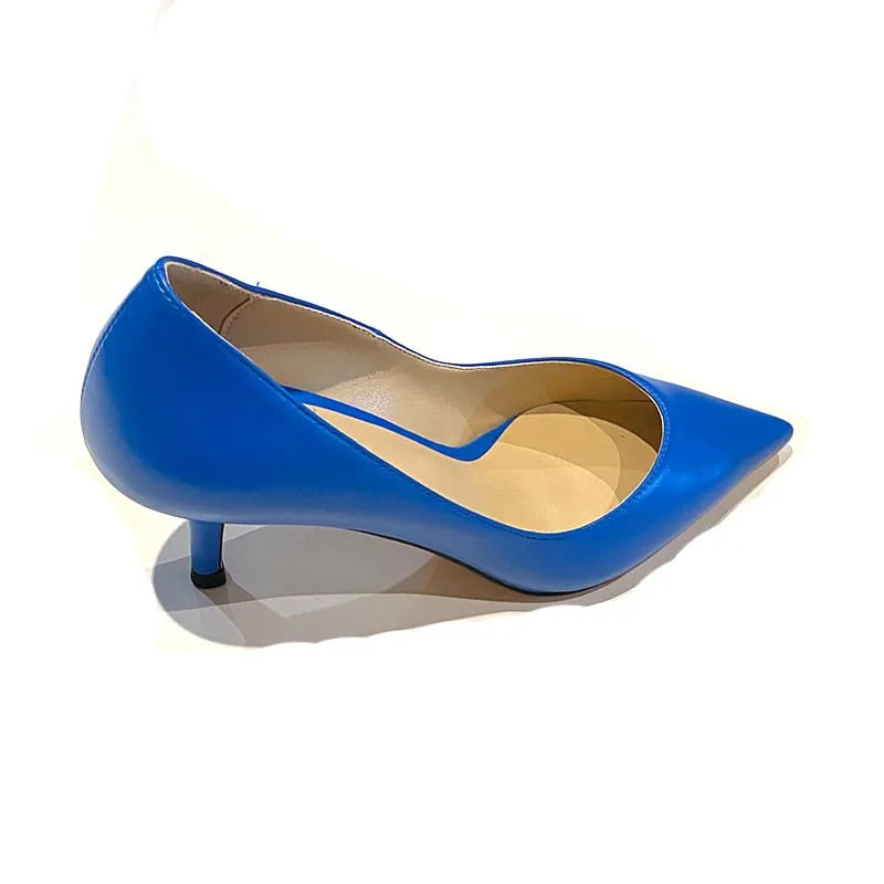 Sexy Pointed Toe Jelly Patent Leather High Heels Pump Stilettos Sharp High Heels Dress Shoes for Women 6CM Pointy Toe Office Dress Shoes Slip on Business