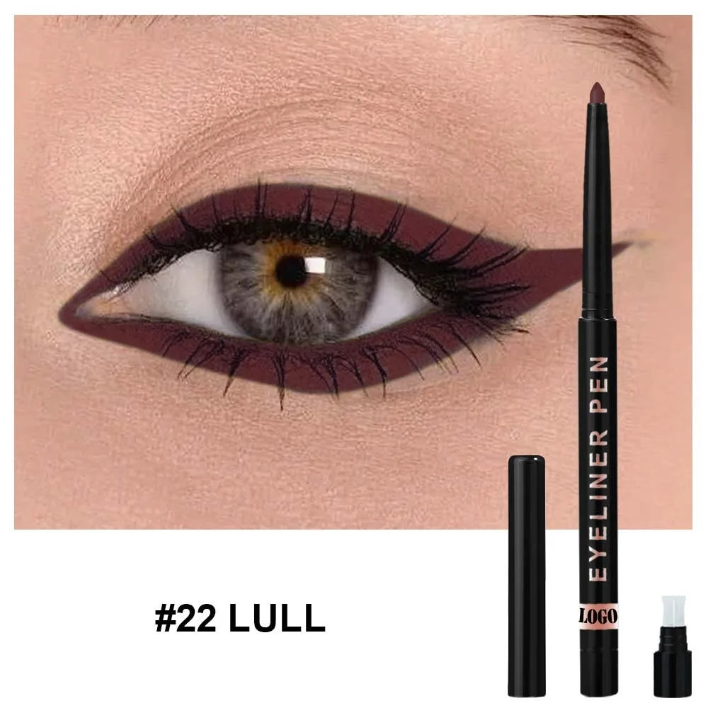 High Pigment Glitter Eyeliner Pencil Waterproof Long-Lasting Smudge-Proof Shimmery Metallic Eyeliner Makeup Pen