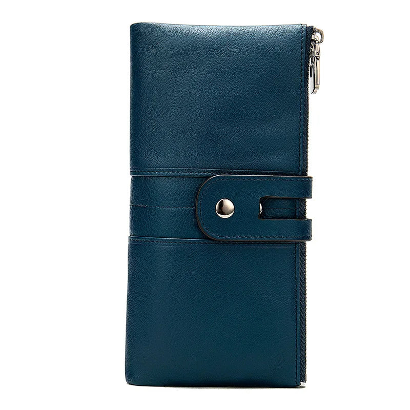100% Genuine Leather Women Wallet Female Clutch Long Wallet Ladies Coin Purses Money Bag Purses