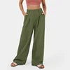 2025 Girls Pants High Waist Long Wide Leg Pants Women Casual Loose Straight Plain Color Cotton Pants for Women