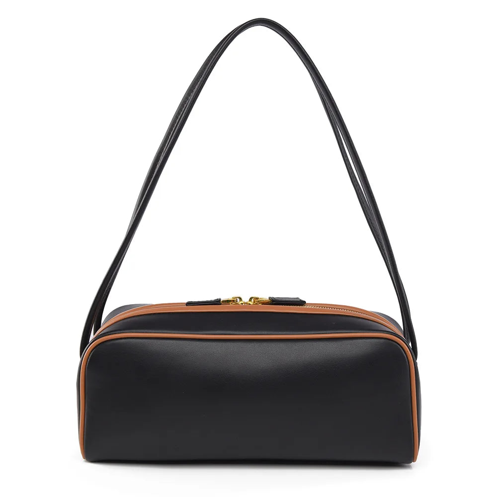 2025 Women's High-End Shaped Single-Shoulder Bag Vintage Style Two Fashionable Simple Business Design