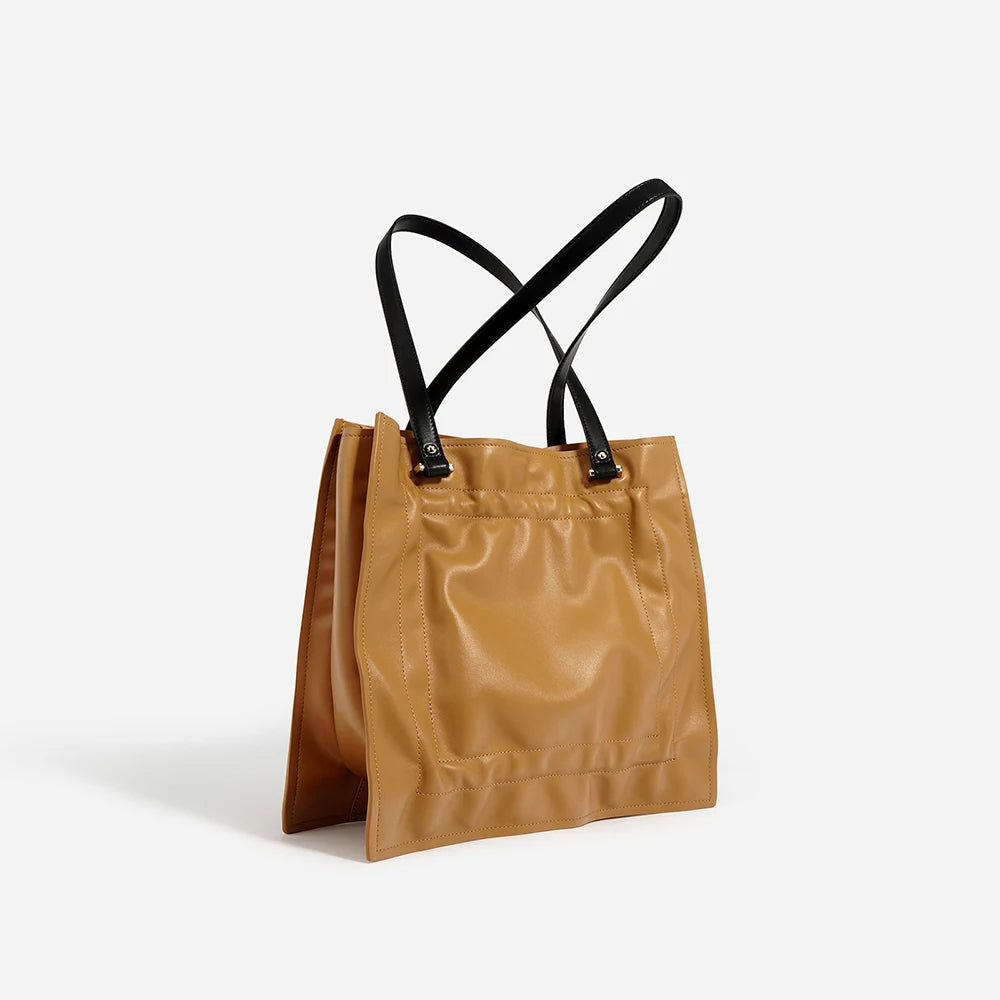Large Capacity Cowhide Leather Tote Bag for Women Your Creative Design Genuine Leather Tote Bag for Women