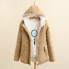Girls Women Jackets and Coats 2025 Fashion High Quality Plain Hooded Warm Winter Coats for Ladies Women
