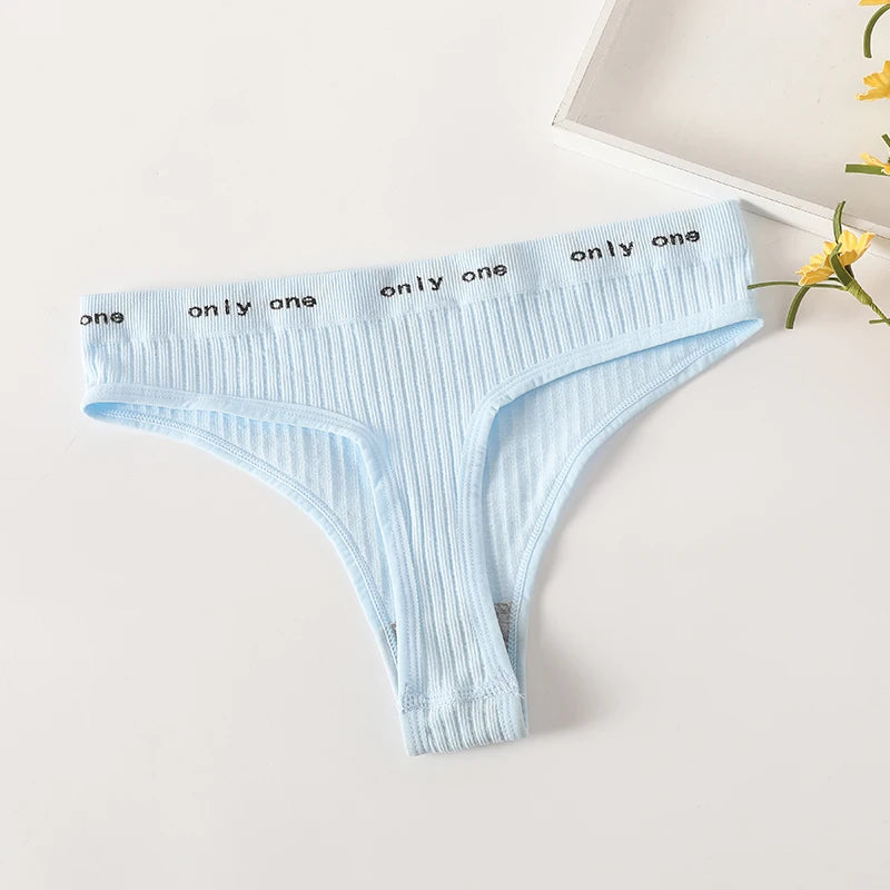 1PC Seamless G-String Panties Women's Underwear Female Underpants T-back Letter Belt Comfort Sexy Lingerie Shapewear Thongs