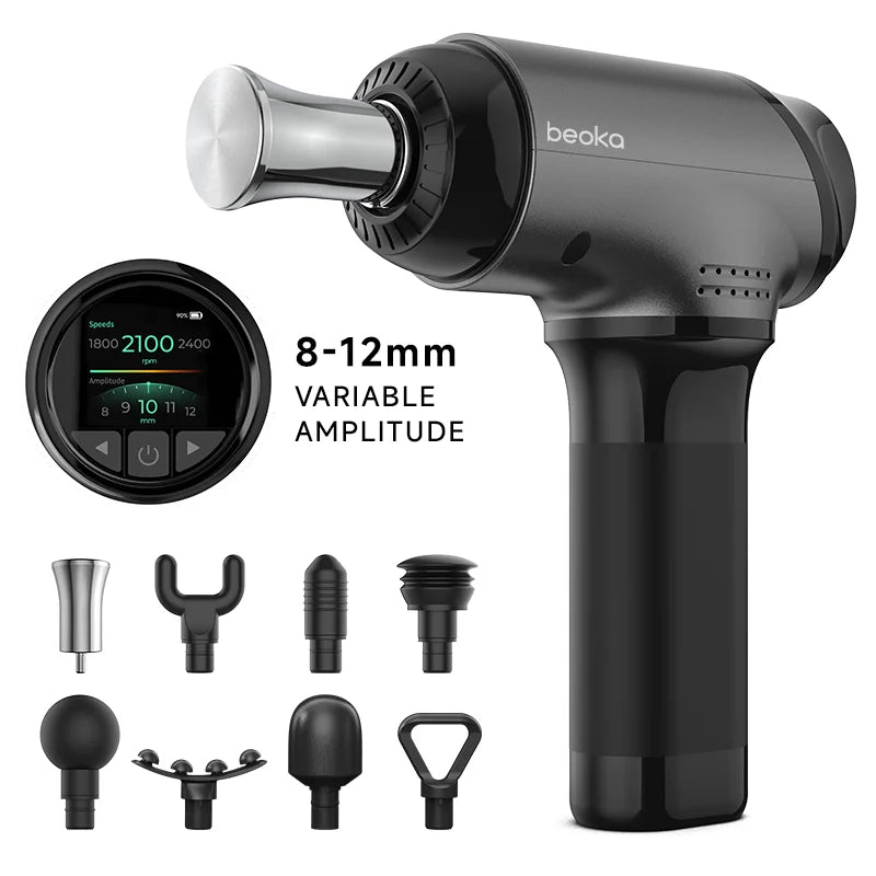 Beoka 2025 Depth Adjustment Mini Massage Gun New Professional Variable Amplitude Muscle Massage Gun