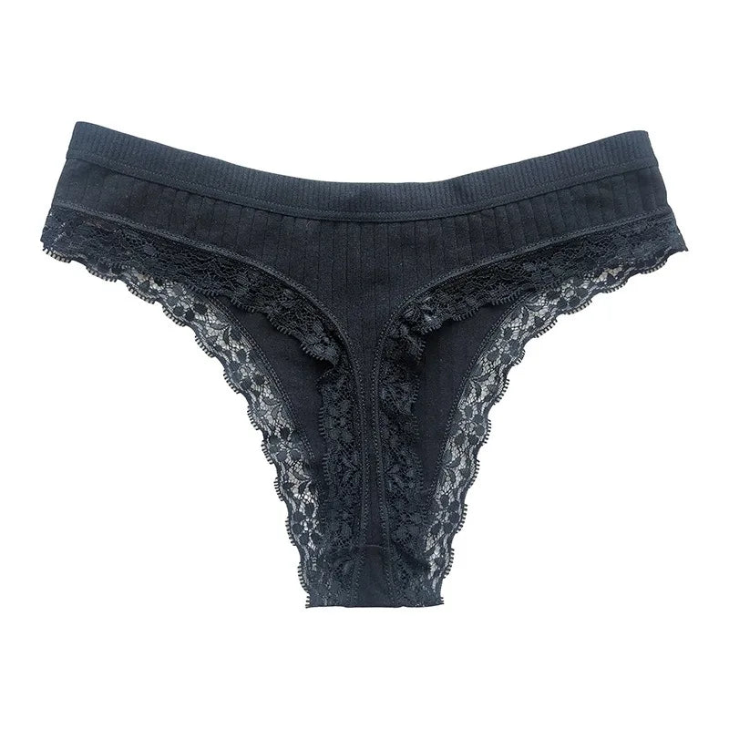 1Pc Cotton Panties Women G-string Female Underpants Lace Pantys Sexy Lingerie M-XL Panties Soft Seamless Underwear Intimates