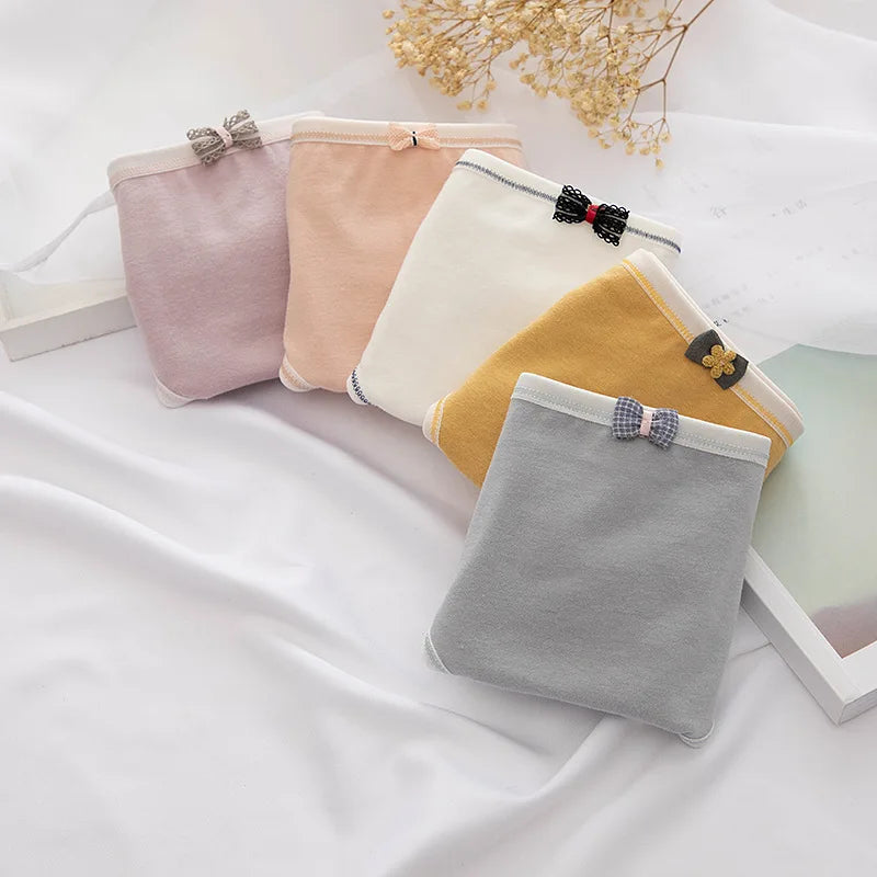 1Pc Cotton Panties Women's Comfort Breathable Underwear Low Waist Briefs Female Underpants Solid Color Sexy Lingerie M-XL