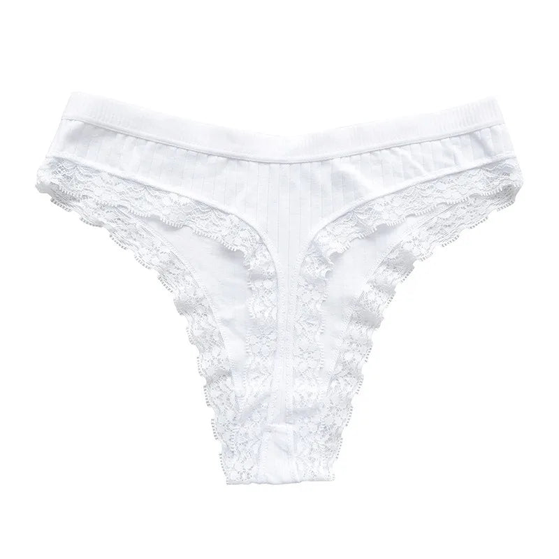 1Pc Cotton Panties Women G-string Female Underpants Lace Pantys Sexy Lingerie M-XL Panties Soft Seamless Underwear Intimates