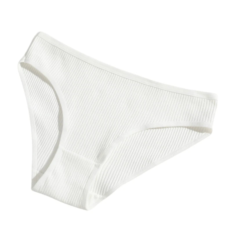 10Pcs/Set Cotton Briefs Breathable Panties Women Low Waist Briefs Sports Solid Color Seamless Underwear Female Underpants S-XXL