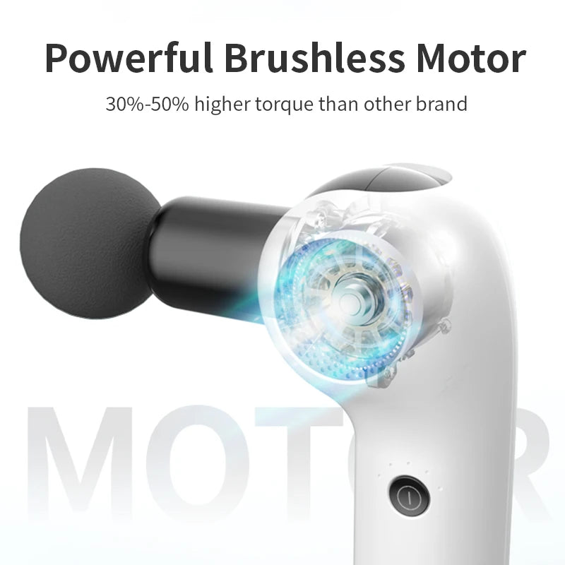 Beoka Professional Massage Gun - Mini Deep Tissue Percussion Massager with 4 Heads, Electric Muscle Vibrating Therapy