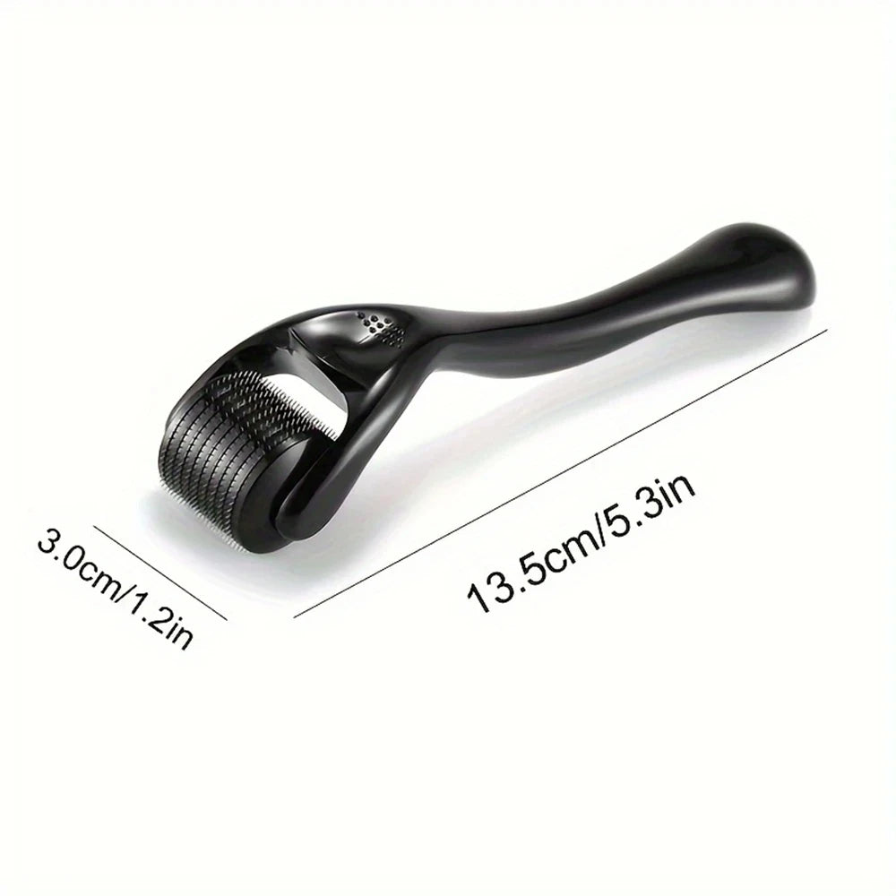 Luxury Black Derma Roller Face Massager Scalp Beard Growth Hair Growth Skin Care Tool Beauty Instrument For Women and Man