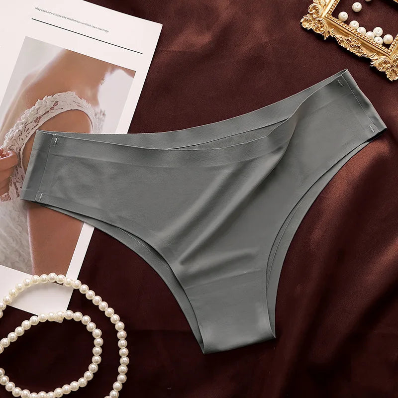 1Pc Women Ice Silk Panty Brazilian Panties Low Waist Briefs Seamless Underwear Ultra-thin Underpants Female Sexy Lingerie