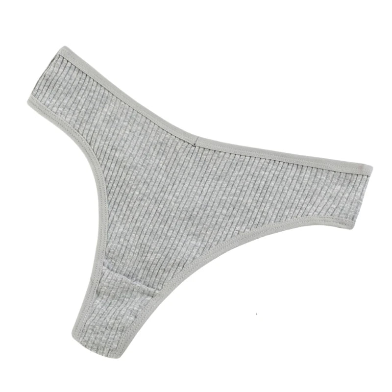 4Pcs/Set Women Cotton Panties Sexy V Waist Thongs M-XXL G-string Female Underpants Solid Color Comfortable Girls Lingerie