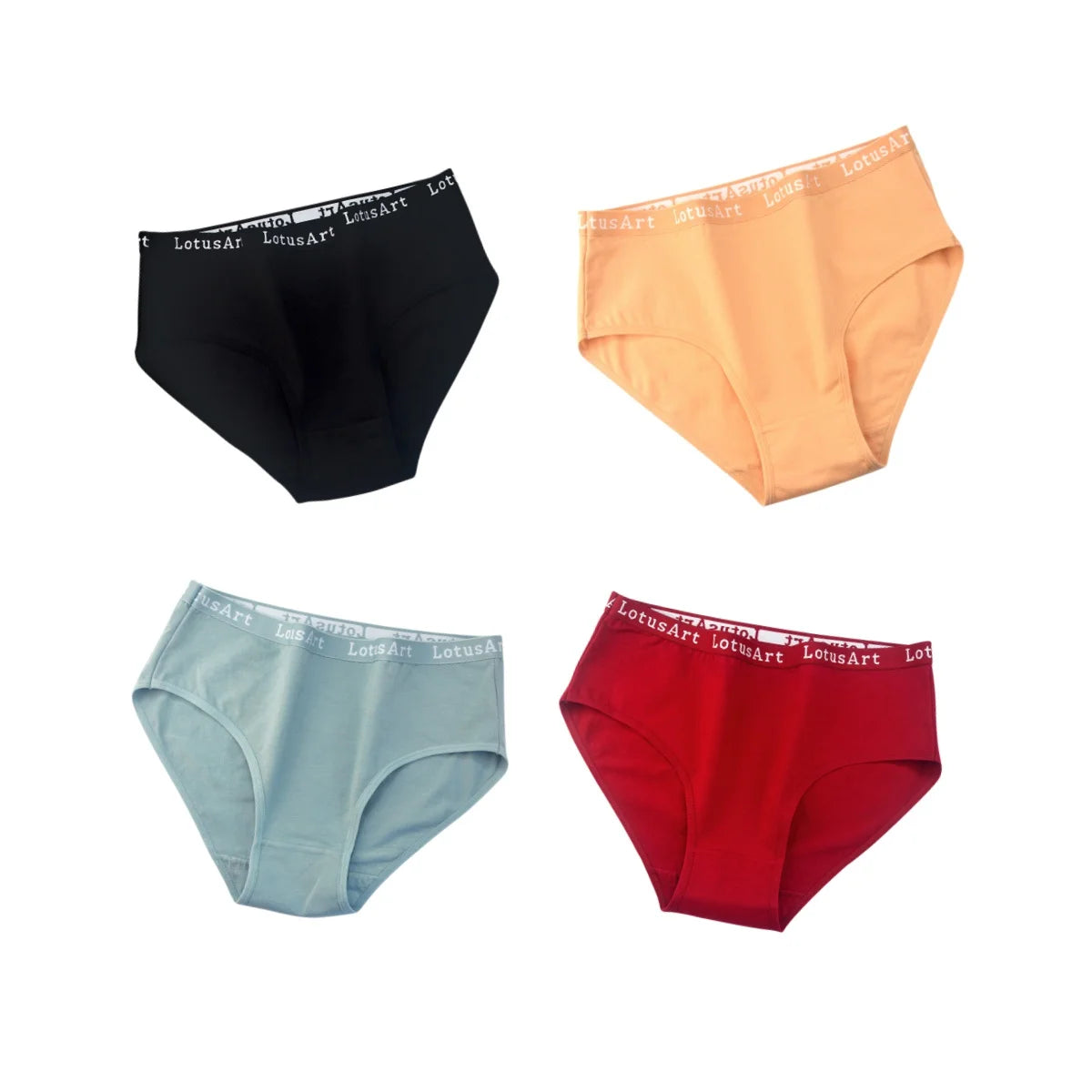 4Pcs/Set Cotton Letter Belt Panties Women's Underwear Sexy Low Waist Briefs Female Stretch Comfortable Breathable Lingerie