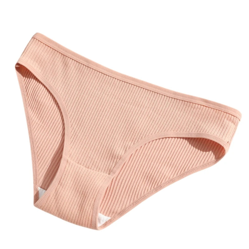 10Pcs/Set Cotton Briefs Breathable Panties Women Low Waist Briefs Sports Solid Color Seamless Underwear Female Underpants S-XXL