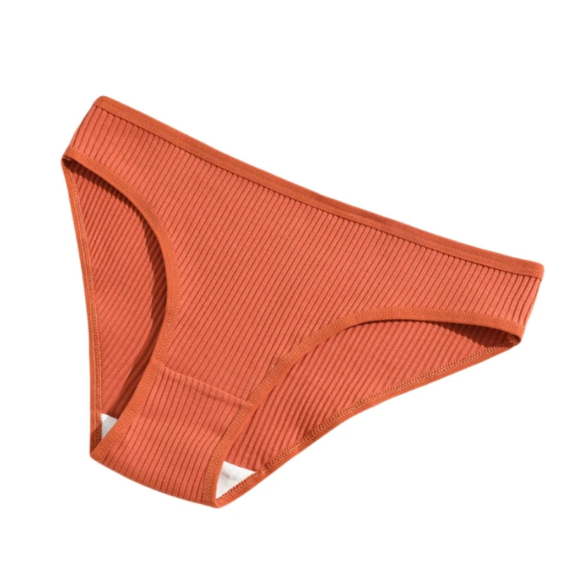 10Pcs/Set Cotton Briefs Breathable Panties Women Low Waist Briefs Sports Solid Color Seamless Underwear Female Underpants S-XXL