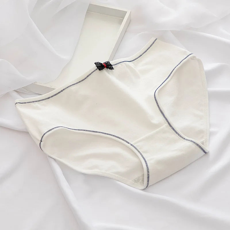 1Pc Cotton Panties Women's Comfort Breathable Underwear Low Waist Briefs Female Underpants Solid Color Sexy Lingerie M-XL