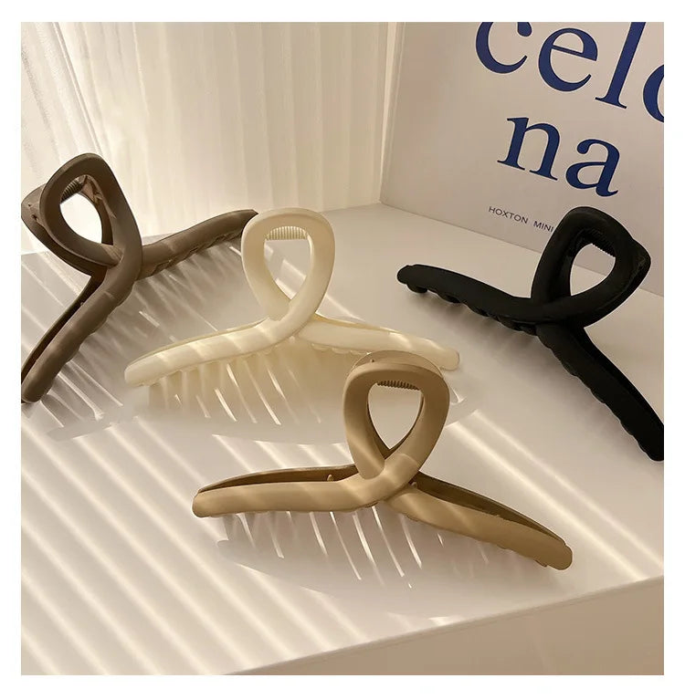 4Pcs Women Cross Matte Hair Claw Clips Hairpin 2025 Fashion Elegant Hairgrips Large Clamps Crab Girls Korean Hair Accessories