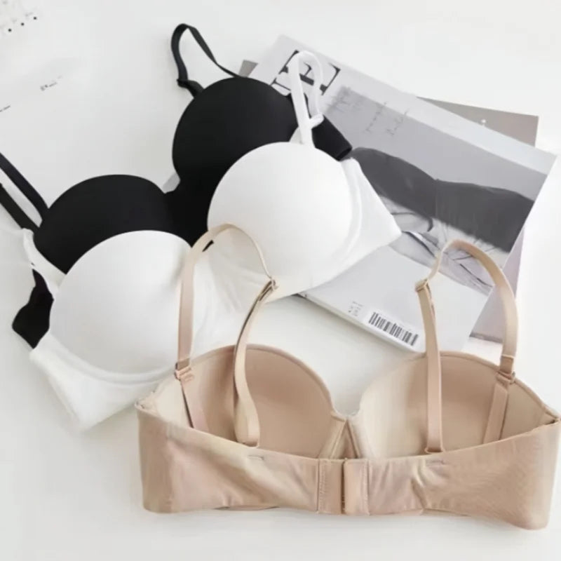 Push Up Bras For Women 1/2 Cup Underwear Padded Seamless Bra Comfort Invisible Brassiere Non-wire Fixed Cup Sexy Lingerie