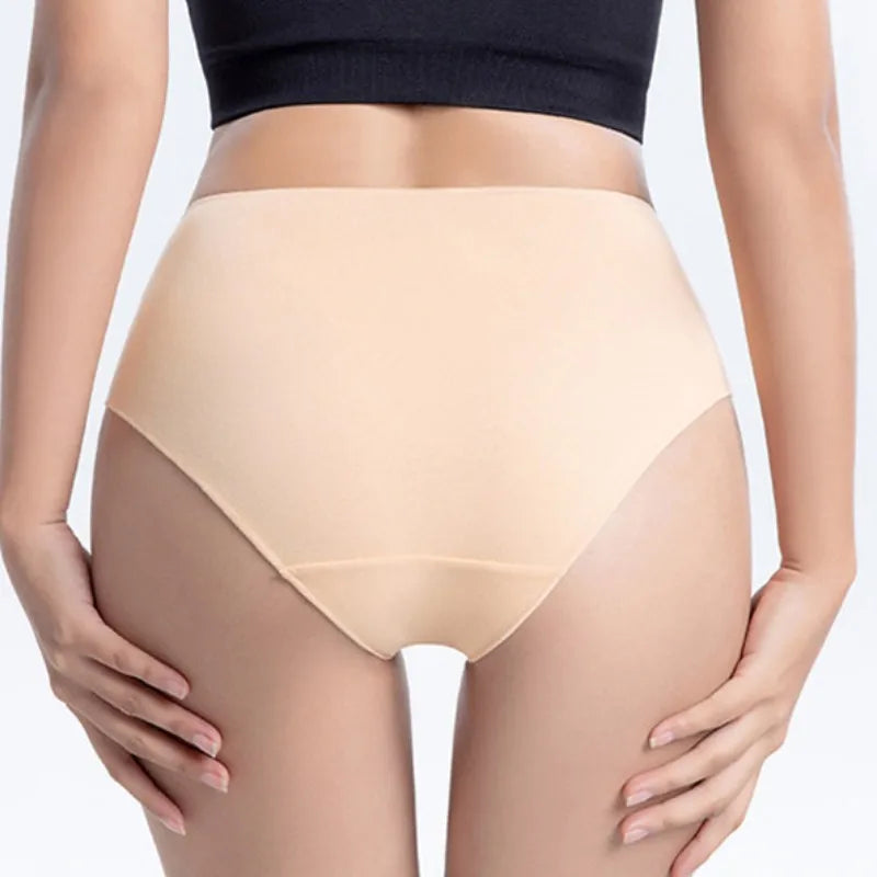 6Pcs/Set Cotton Panties Women High Waist Briefs Breathable Seamless Underwear Solid Color Soft Panty M-2XL Underpants Intimates