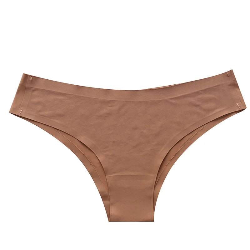 1Pc Women Ice Silk Panty Brazilian Panties Low Waist Briefs Seamless Underwear Ultra-thin Underpants Female Sexy Lingerie