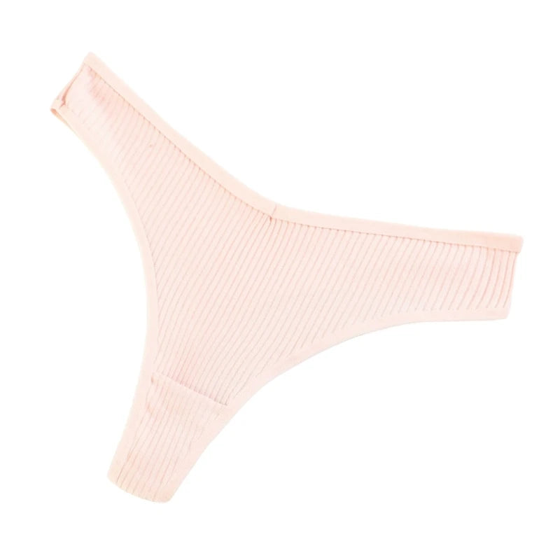 4Pcs/Set Women Cotton Panties Sexy V Waist Thongs M-XXL G-string Female Underpants Solid Color Comfortable Girls Lingerie
