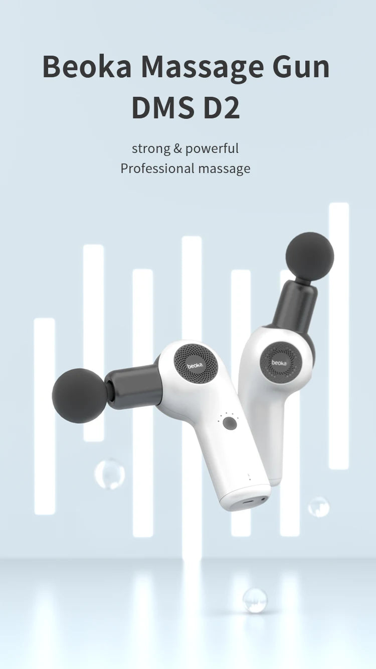 Beoka Professional Massage Gun - Mini Deep Tissue Percussion Massager with 4 Heads, Electric Muscle Vibrating Therapy