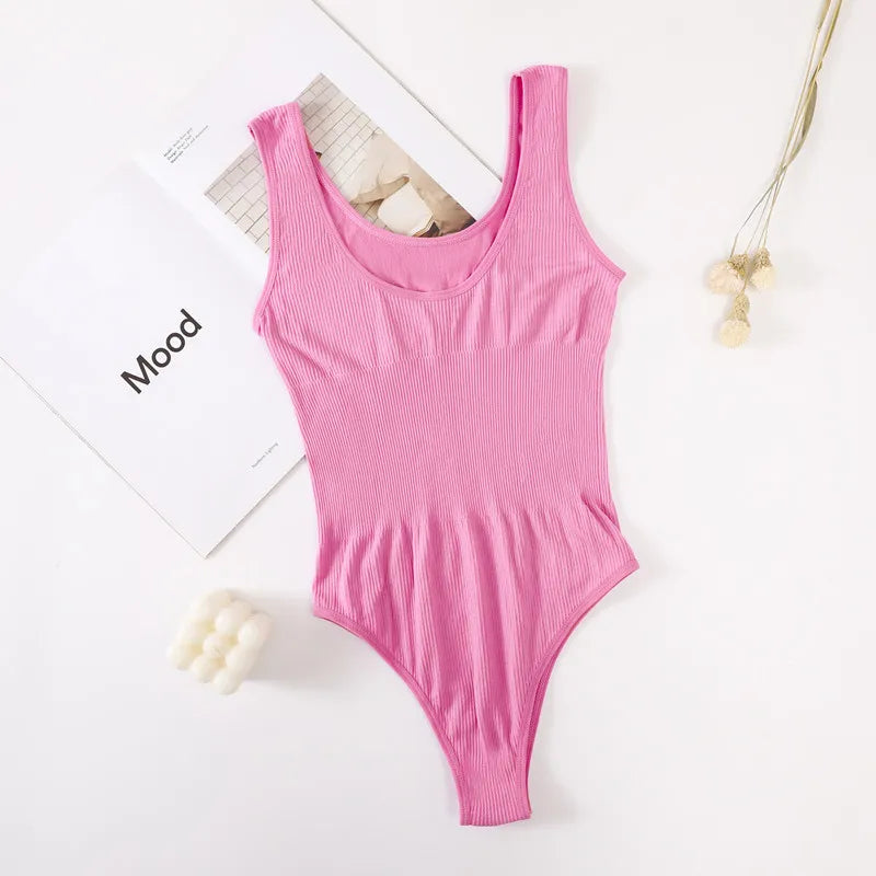 Bodysuit Bodyshaper Women Tummy Control Shapewear Slimming Underwear Girls U Back Tops Sexy Thongs Female Seamless Jumpsuit